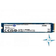 SSD M.2 PCI Express 4.0, 250GB, Kingston, SNV2S/250G