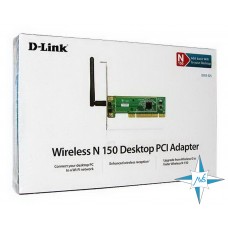 Сетевой адаптер PCI WiFi D-link Dwa-525, 150 Мбит/с