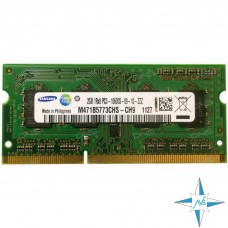 Модуль памяти DDR-3 noECC Unbuf SO-DIMM, 2Gb, Samsung M471B5773DH0-CK0, PC3-12800S