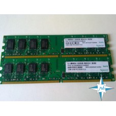 Модуль памяти DDR-2 noECC Unbuf DIMM, 2 GB, Apacer, 240 pin, CL3, AU02GE800C5NBGC, DDR2-800, 2Rx8, 1.8V